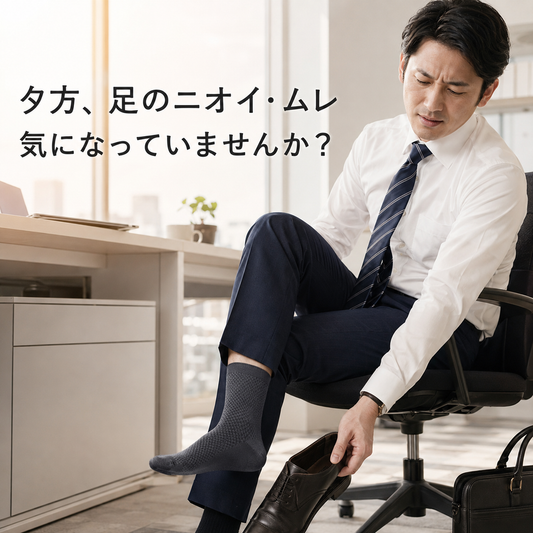 [まとめ割あり]竹由来レーヨン ソックス メンズ｜通気メッシュ編み ビジネス クルーソックス 靴下 5足組