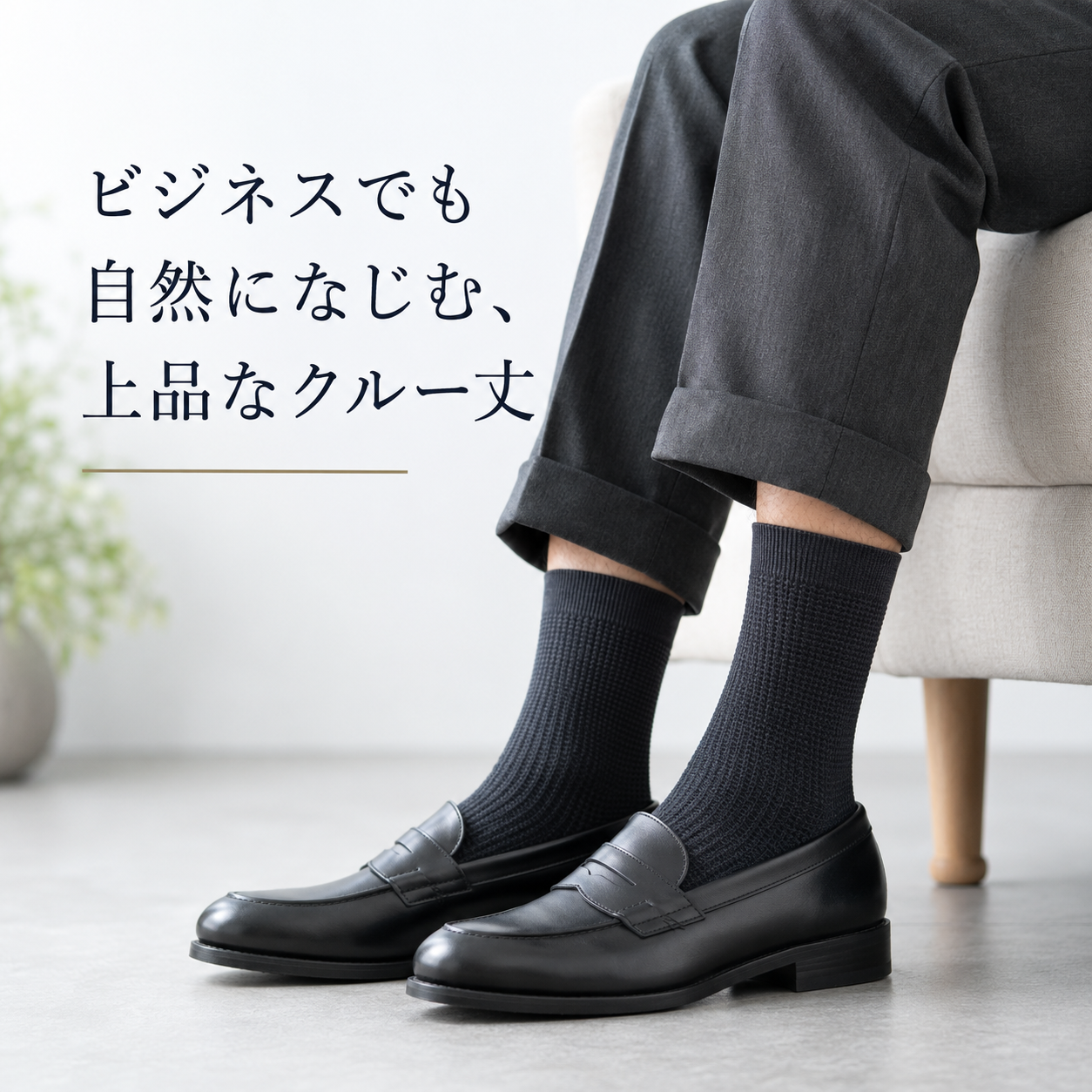 [まとめ割あり]竹由来レーヨン ソックス メンズ｜通気メッシュ編み ビジネス クルーソックス 靴下 5足組