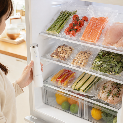 食品ロスを減らす ポータブル真空保存シーラー